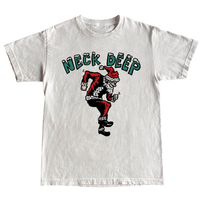Moshing Santa TShirt Neck Deep Merch