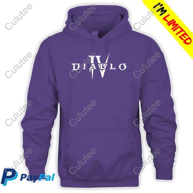Official Diablo 4 Merch Diablo Iv White Core Logo Black T Shirt