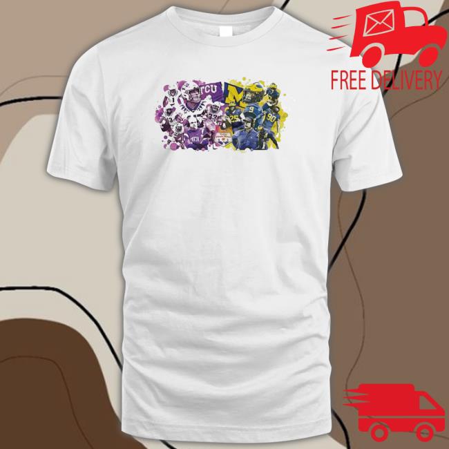 2022 College Football Playoff Semifinal Vrbo Fiesta Bowl Champions Horned Frogs And Michigan T-Shirt