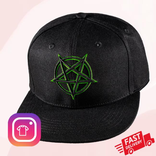Official Ink Poisoning Apparel Clothing Cap Green Outline Pentagram