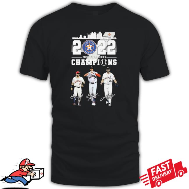 Houston Astros 2022 World Series Champions 3 Players Signatures Sweaters