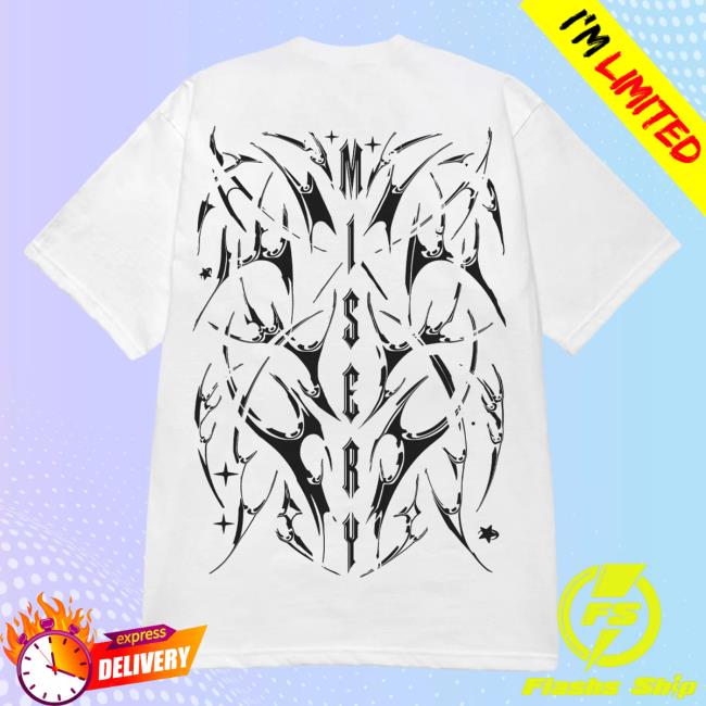 Official Misery Worldwide Tribal Graphic Print White T-Shirt