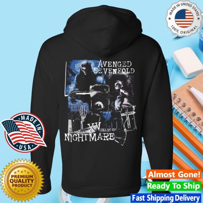 Official Avenged Sevenfold Nightmare - Black Heavyweight Attractive Hoodie (Nightmare 15Th Anniversary) A7X World