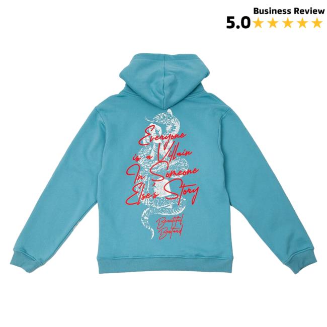 Official Philip Defranco Merch Store Beautiful Bastard Villains - Blue Hoodie Beautifulbastard Philipdefranco Shop