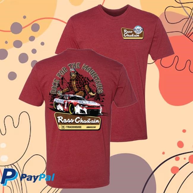 Ross Chastain #1 Busch Light Flannel Sasquatch Top Shirt Trackhouse Racing Team Official