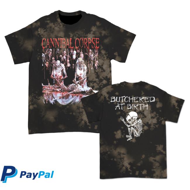 Official Kings Road Merch Store Cannibal Corpse Butchered At Birth Tee (Bleached Dye) Kings Road Shop CannibalCorpse