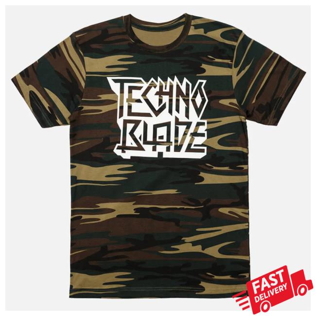 Official Technoblade Merch Camo Wordmark T Shirt