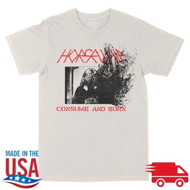 Death Wish Store Deathwish Inc Horsewhip Consume And Burn Vintage White T-Shirt Deathwishinc