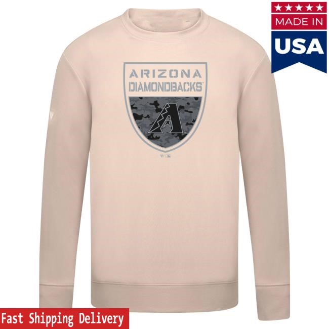 Official MLB Clothing Men's Arizona Diamondbacks Levelwear Khaki Mandate Buckler Long Sleeve New Shirt Official MLB Merch Men's Arizona Diamondbacks Levelwear Khaki Mandate Buckler LongSleeve
