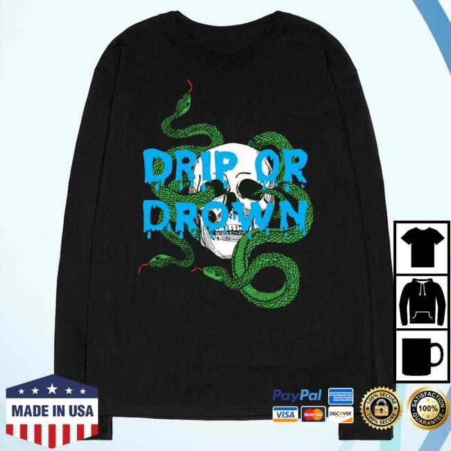 Official Gunna Merch Store Gunna 3 Headed Snake L/S T Shirt (Black)