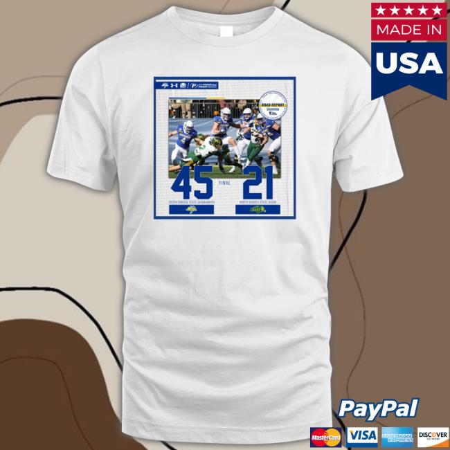 South Dakota State 45 21 North Dakota State Bison 2022 Fcs Football National Champions Final Score Tee Shirt