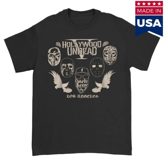 Official Hollywood Undead Merch Store Los Angeles Logo Tshirt (Black) HollywoodUndead