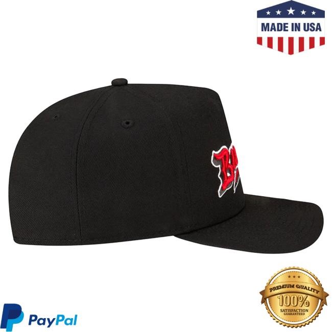 Official Born X Raised Apparel Born X Raised + Buccaneers Pro Script A-Frame Snapback Cap: Black NFL 2025 Kickoff