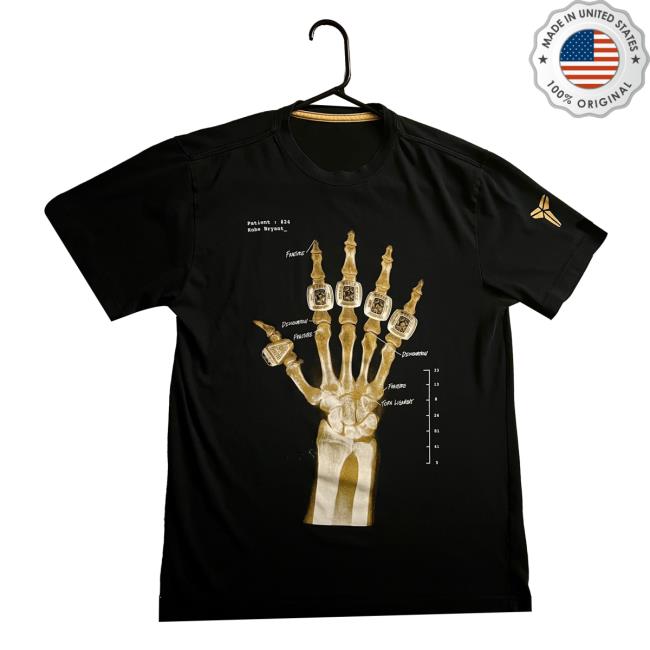 Official Kobe Bryant Five Rings Skeleton Shirt