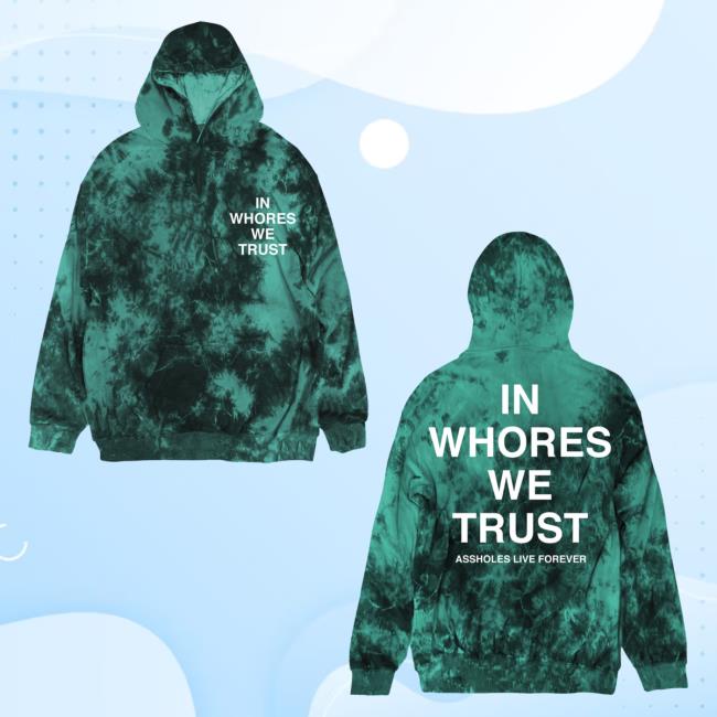 Official Linda Finegold Store Shop In Whores We Trust Turquoise Tie Dye Sweater Tie-Dye Lindafinegold Clothing