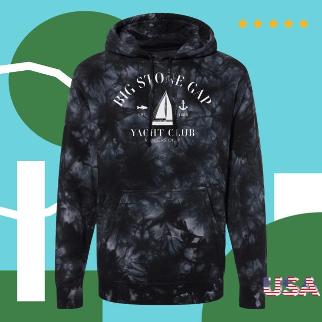 Official Hometown Apparel Clothing Merch Big Stone Gap Virginia Yacht Club Tie-Dye Crew neck Sweatshirt 5XL Tie Dye Black