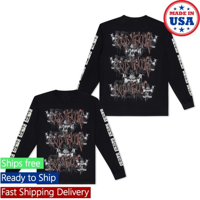 Official Bladee Merch Store Bladee Shielded By Grace Long Sleeve Shirt 2025