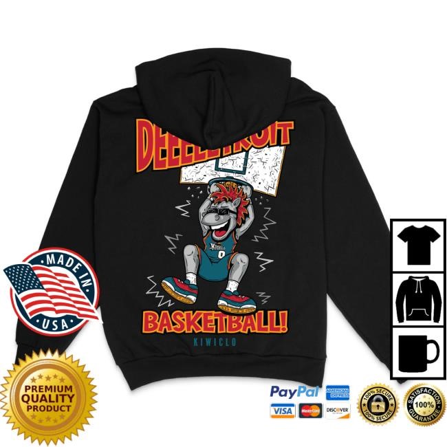 Kiwiclo Deeeetroit Basketball Hoody Black