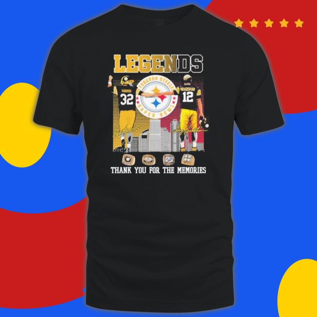 Harris And Bradshaw Legend Pittsburgh Steelers Super Bowl Thank You For The Memories Hooded Sweatshirt