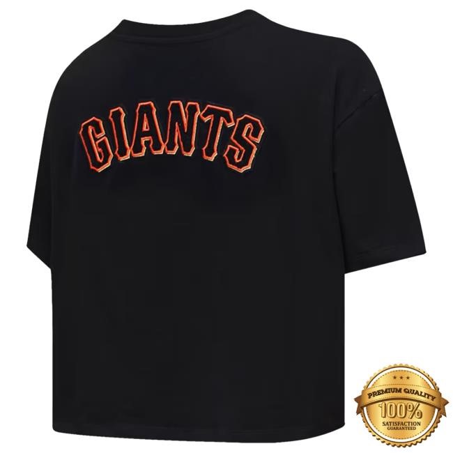 Pro Standard San Francisco Giants Womens Black Boxy Short Sleeve New Shirt | Rally House Official Merch Store – Buy Official MLB Hoodie