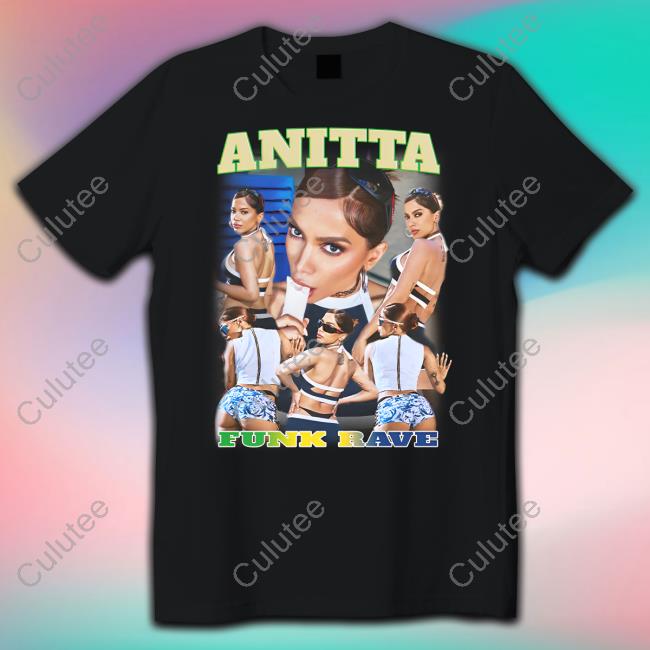 Official Anitta Funk Rave Collage T-Shirt Universal Music Brasil