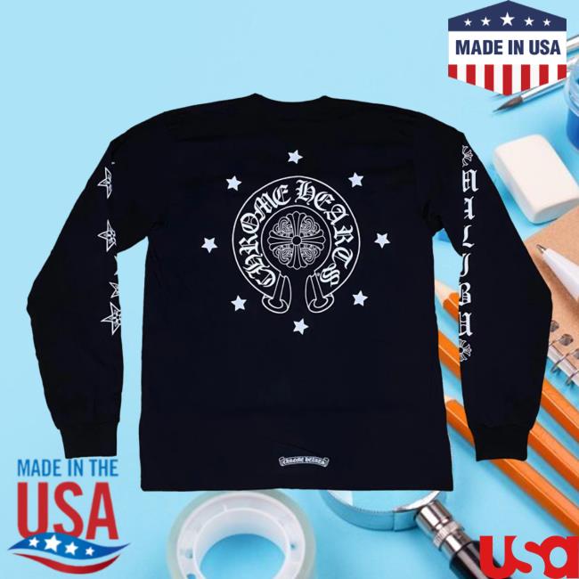 Official ChromeHearts Us Merch Chrome Hearts Malibu Exclusive Stars Crew neck Sweatshirt Clothing Store Shop