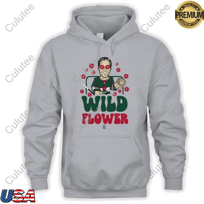 Official Zuccy Hockey Lodge Merch Minnesota Wild Sotastick Fleury Wild Flower Tee Shirt