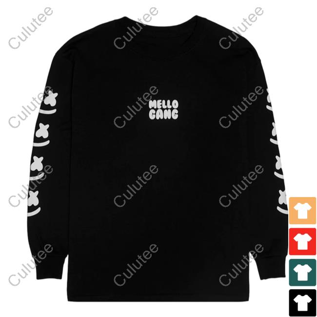 Official Marshmello Music Clothing Store Shop Mellogang Faces L/S Sweaters Black Marshmellomusic Merch
