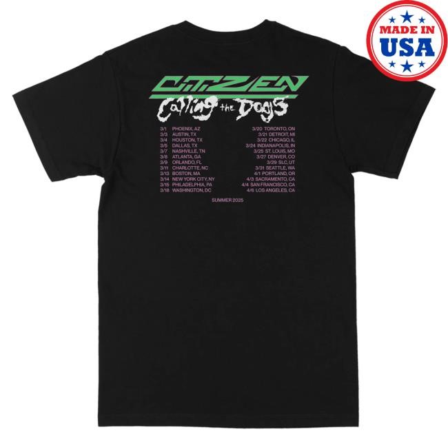 Citizen Band Frame 2025 Tour Tshirt | Citizen Official Merch Store
