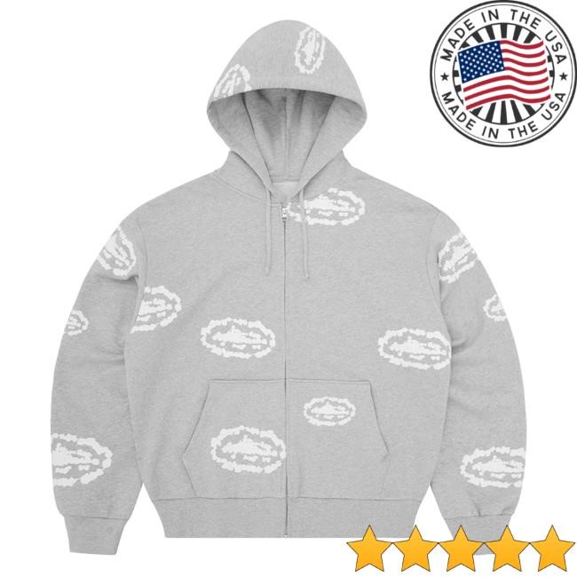 Crtz Island Wreath Zip Hoodies [Heather Grey] | Corteiz Rules The World