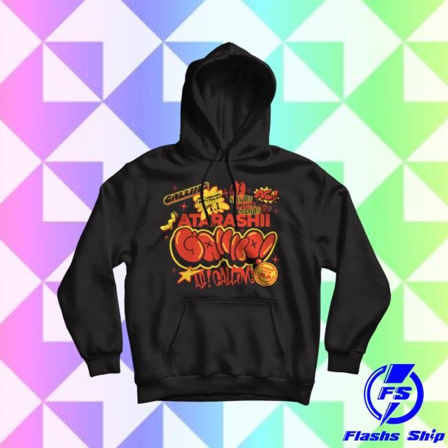 Atarashii Gakko Merch AG! Calling World Tour Black Long Sleeve Hoodie Atarashii Gakko Official Shop
