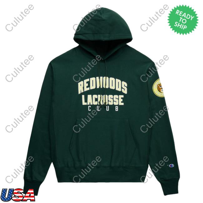 Official Premier Lacrosse League Shop Champion Redwoods Lacrosse Throwback Reverse Weave Pullover Hoodie Dark Green