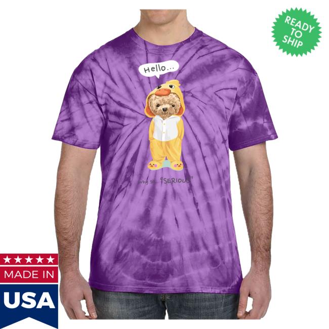 Official Hello Why So Serious Tie Dye Shirt New Purple