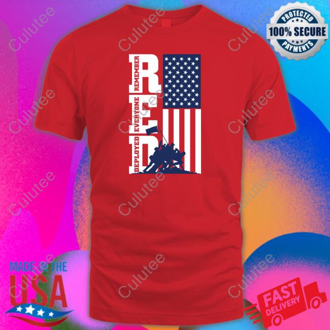 Official VFW Post 4031 Red Remember Everyone Deployed Tee
