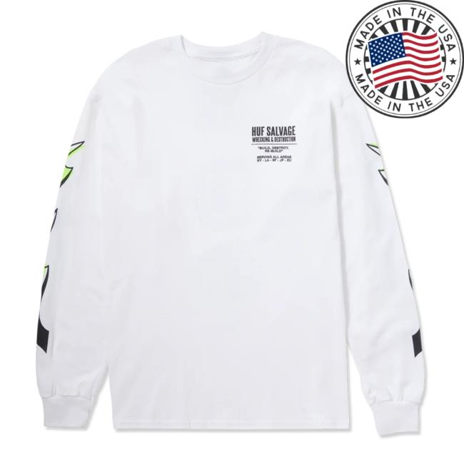 Official Huf Salvage Buzzkill Hoodie White