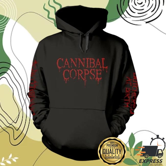 Official Night Shift Store Shop Cannibal Corpse - Butchered At Birth (Explicit) Hoodies Nightshift Merch