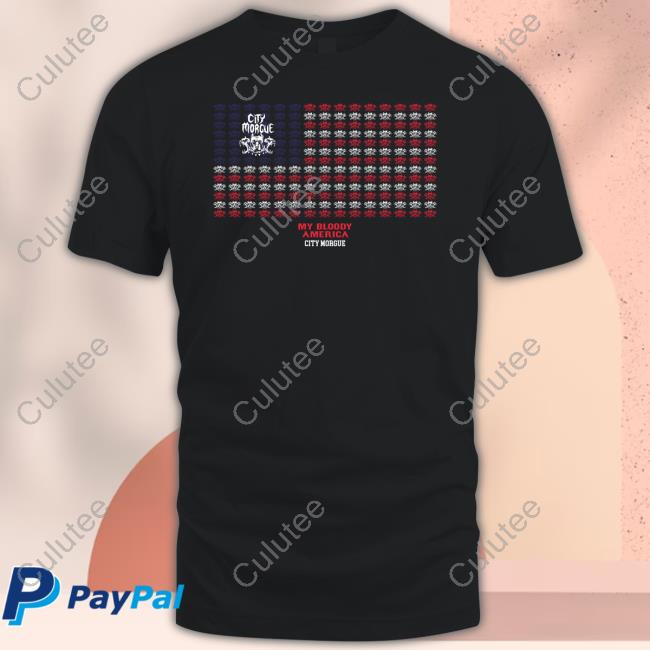 City Morgue My Bloody America Flag T Shirt