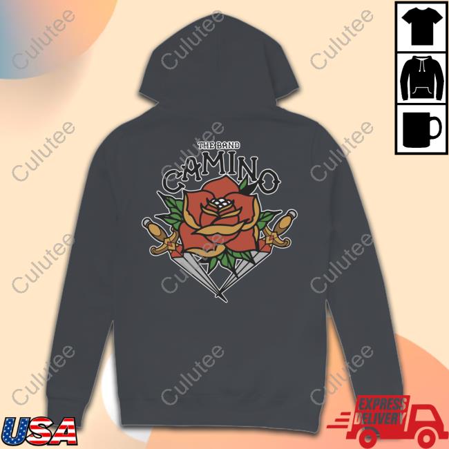 Rose And Dagger Tee Official The Band Camino Merch Rose And Dagger Tee