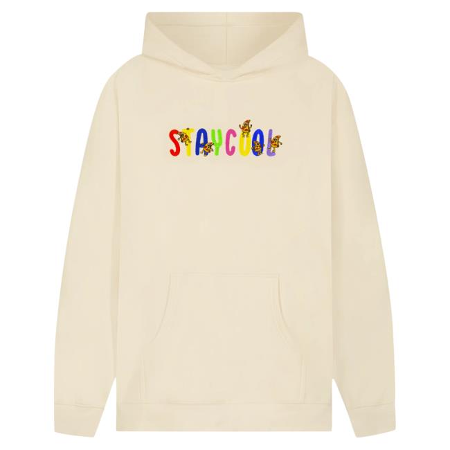 Official Stay Cool Clothing Store Stay Cool Pizza Pullover Sweatshirt (Cream) StayCool StaycoolNyc