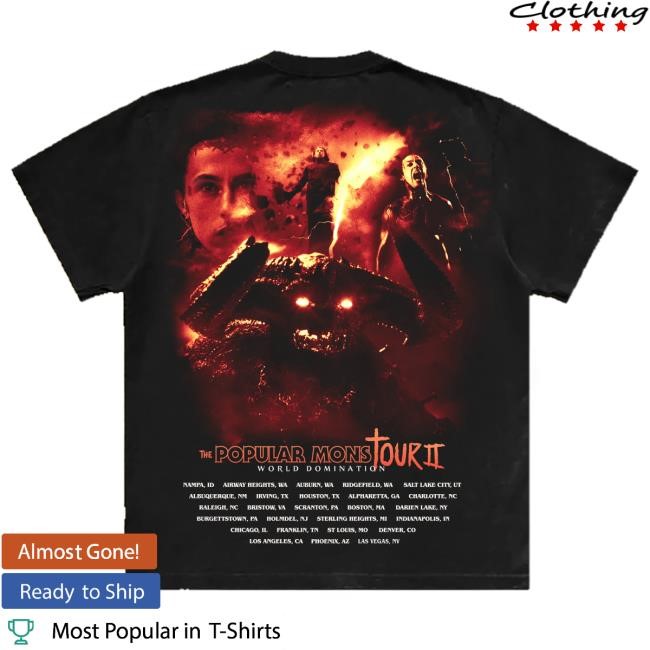 Official Falling In Reverse Merch MonsTour T-Shirts