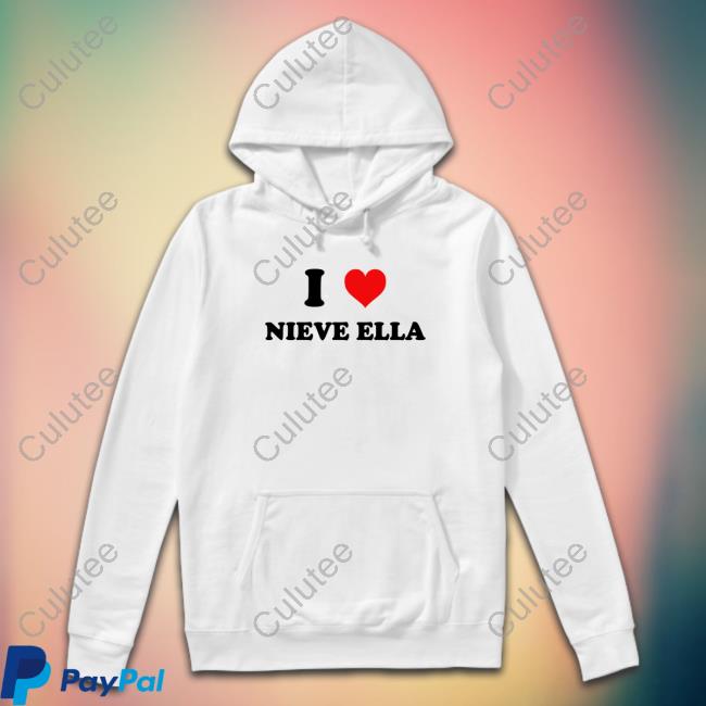 Official Nieve Ella Store Merch I Love Nieve Ella Tee Shirt