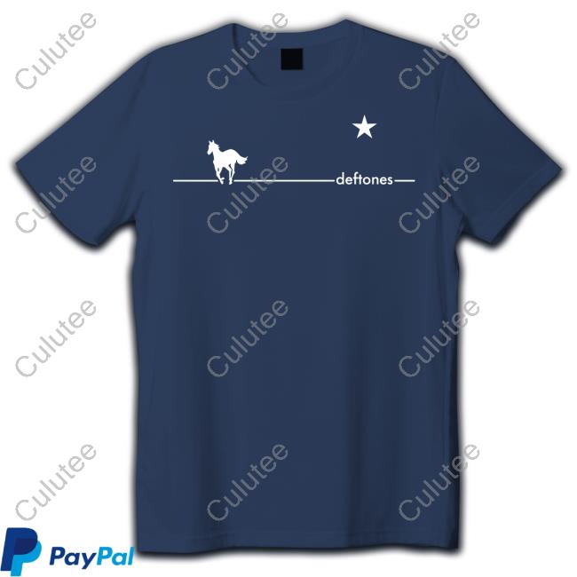 Official Deftones White Pony Navy Flag T-Shirt