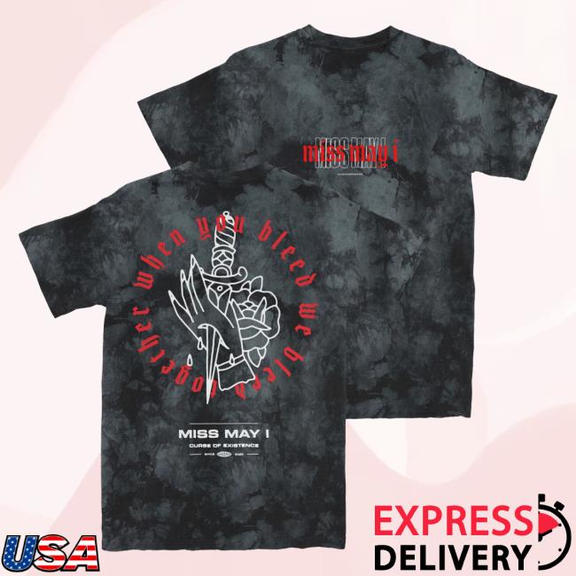 Official Merch Now Now Miss May I Curse Of Existence Mineral Popover Shirt MerchNow