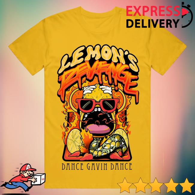 Official Dance Gavin Dance Band Merch Lemon's Revenge Gold Tee DanceGavinDance