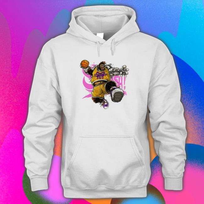 Gorilla Smash Basketball Long Sleeve Shirt Gorilla Smash Basketball Hooded Sweatshirt