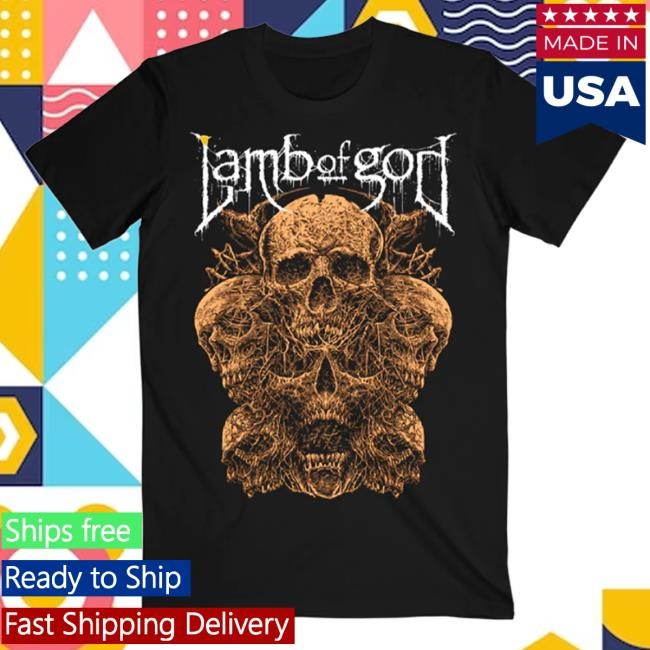 Official Lamb Of God Merch Store Lamb Of God Rooted Skull Popover Shirt