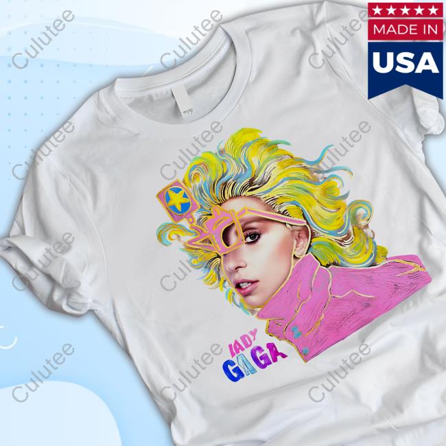 Lady Gaga Shop Artpop Illustrated Glasses Tee Shirt