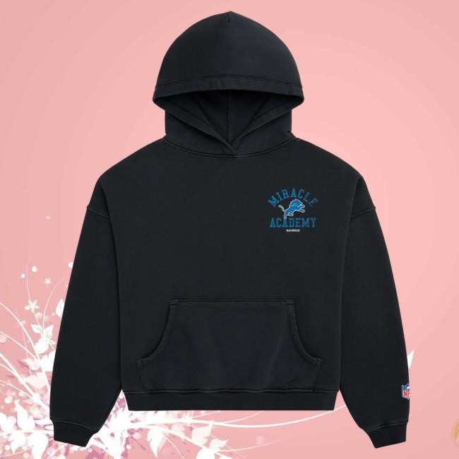 Official Fanatics Shop Store Merch Detroit Lions Miracle Academy Unisex Hoody - Black by NFL