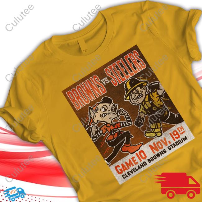 Cleveland Browns Browns Vs Steelers Game 10 Nov 19Th Long Sleeve T Shirt Official Cleveland Browns Browns Vs Steelers Game 10 Nov 19Th Cleveland Browns Stadium Tee