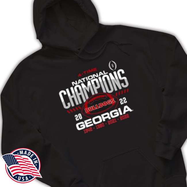 Georgia Bulldogs 2022 Four-Time College Football National Champions T-Shirt